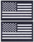Harsgs Aufnäher mit amerikanischer Flagge, Klettverschluss, taktischer Moral-Aufnäher, Vollstickerei, Militär-Aufnäher für Kappen, Taschen, Westen, Militäruniformen, Schwarz, 2 Stück