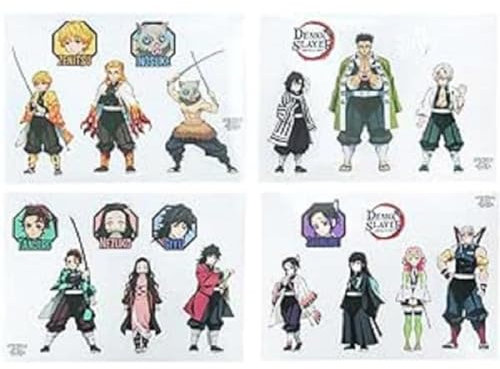 Demon Slayer Gadget Details - Offiziell Lizenziertes Merchandise, personalisiere Deine Technik mit Anime-Stickern - 22 wasserfeste und abnehmbare Aufkleber