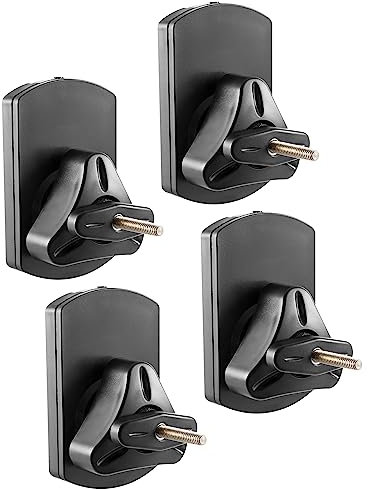 RICOO 4er Set Lautsprecherwandhalterungen LH038-B, Universale Boxen Wandhalterung, Lautsprecherhalterung, Wandhalter Lautsprecher, Wandmontage, Lautsprecher Wandhalterung, Schwarz