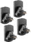 RICOO 4er Set Lautsprecherwandhalterungen LH038-B, Universale Boxen Wandhalterung, Lautsprecherhalterung, Wandhalter Lautsprecher, Wandmontage, Lautsprecher Wandhalterung, Schwarz