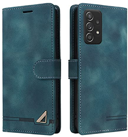 OKZone Kompatibel mit Samsung Galaxy A13/M13 5G/A04 4G/A04S Hülle, Halterung Standfunktion Kartenfach Wallet Schutzhülle 360 Grad Stoßfest Leder Schutzhülle Handyhülle für Samsung A13/M13 5G (Grün)