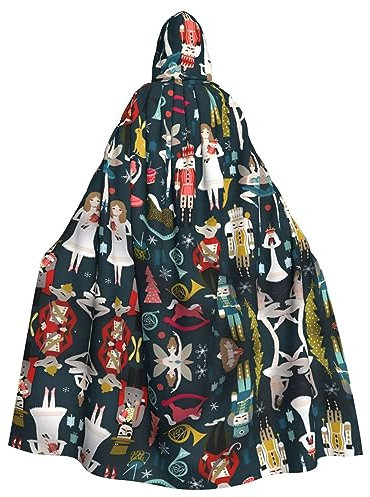 YYHHAOFA Halloween Adult Hooded Cloak - Cosplay Party Costume for Men and Women Women's Nutcracker Ballet Xmas Dance, Women's Nutcracker Ballet Xmas Dance, One size