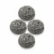Heavy Duty Stainless Steel Scourer Spiral Scourers – Tough Cleaning Steel Wool Scrubbers | Prevent Scratches to Pots, Pans & Dishes | Recyclable Scouring Pads for Kitchen Utensils | Pack of 4
