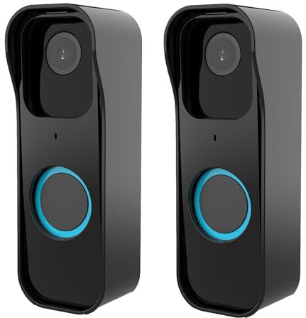 [2 Pack] Blink Doorbell Holder Protective Case, Door Mount for Blink Video Doorbell, Sturdy Drill Holder, Blink Accessories for Blink Doorbell Security System, Weatherproof, Black