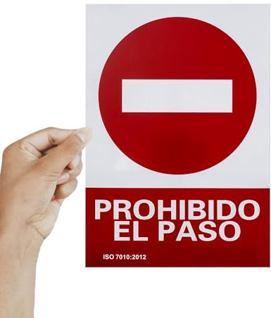 CABLEPELADO Passage verbotenes Schild, Kein Zugang Schild, Eintritt verboten Schild, Wegverbotsschild, Nicht eintreten Schild, PVC 0,7 mm, 21 x 30 cm