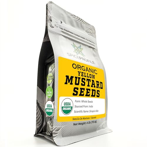 Spice Profile Organic Yellow Mustard Seed | 4 oz | Lab Tested