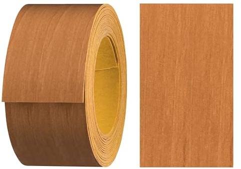 haggiy Melaminkanten-Band selbstklebend 40mm x 5m I Sicherer Halt ohne Bügeln durch Acrylkleber I Kantenumleimer, Furnier für Regalbretter/Holzplatten (Erle)