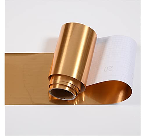 Selbstklebende Bordüre,Tapete Bordüre 5M/10M Wohnzimmer Wasserdichte Wand Dekor Taille Linie Aufkleber Baseboard Fliesen Aufkleber DIY Selbst Klebe Einfarbig tapete Bordüre (Color : Metal Golden, Si