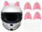 4 Stücke Motorradhelm Ohren,Niedliche Katzenohren Motorradhelm Zubehör Damen,Selbstklebend Katzenohren Motorradhelm Aufkleber Motorrad Deko für die Meisten Motorräder,Fahrräder (Rosa)