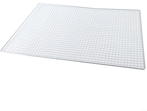 Lastdaytime Rejillas de repuesto para parrilla de barbacoa de acero inoxidable para barbacoa, rejilla de malla para exteriores, red de alambre (60 x 40 cm)