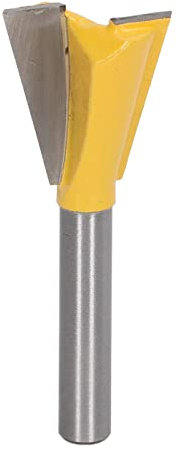 Fraise queue d'arronde Carbure, Fraise Defonceuse à Queue D'aronde, Fraise a Surfacer en Carbure de Tungstène 6mm, Fraises à Rainurer pour Défonceuse 1/4 pour Le Travail du Boi(6*3/4)