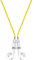 Lawonda Halteband Kompatibel mit AirPods 1/2/ 3, AirPods Pro/Pro 2, PU Leder Anti-Verlust-Umhängeband für AirPods Strap Halter Band Halterung Magnetisch Sport-Saiten-Umhängeband Gelb Silber