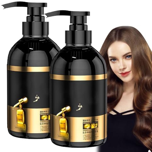 Bai Hei Ke Shampoo, Bai Hei Ke Anti-Haarausfall-Shampoo, Japanisches Ginseng-Shampoo, Natürliches Botanisches Shampoo, Ginseng-Shampoo für alle Haartypen (2PC)