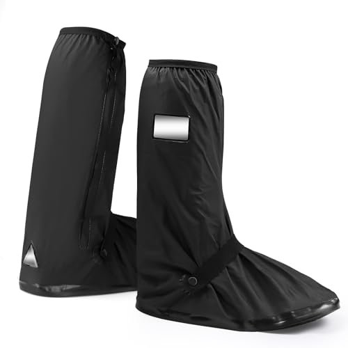 TNEDFOD Cubre Zapatos Impermeable Lluvia Hombre Mujer, Reutilizables, Zapatos a Prueba de Agua Cubierta, Waterproof Shoes Cover para Hombres, Mujeres (Negro)