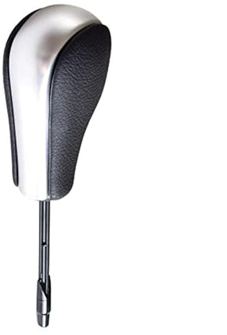 XEBRAD Schaltknauf Auto Automatik Schaltknauf Hebel Stick Ersatz, for, E81 E82 E87 E90 E91 E92 E93 E36 E38 E39 E46 E53 E60 Schaltknäufe(Black Matt Silver-Long)