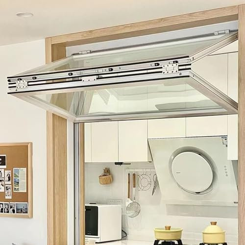 Finestra pieghevole in alluminio per uso commerciale (60 x 80 cm)