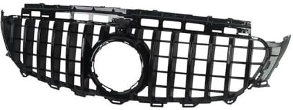 DZSLLOOI Griglia Anteriore per Mercedes per Classe E W213 C238 2016-2020 Griglia Paraurti Anteriore Nero Lucido GT R Style Griglia Radiatore