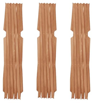 Kanta Wooden Trellis Expandable Garden Wall Trellis For Climbing Plants Decoration & Plants Partitioning (Pack Of 3) (Brown, 180cm x 60cm)