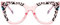 AOOLIA Oversize Lesebrille Damen, Leichte Frühling und Sommer Designer Brillengestelle, Anti-Blaulicht Lesehilfe (Rosa, 2.5, x)