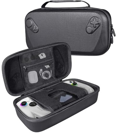 Zhixteu Tragetasche für ROG Xbox Ally / Ally X, Aufbewahrungs Tasche für Spielkonsolen Hartschalen Reisetasche Stoßfest Großes Fassungsvermögen Handheld Organizer (schwarz)