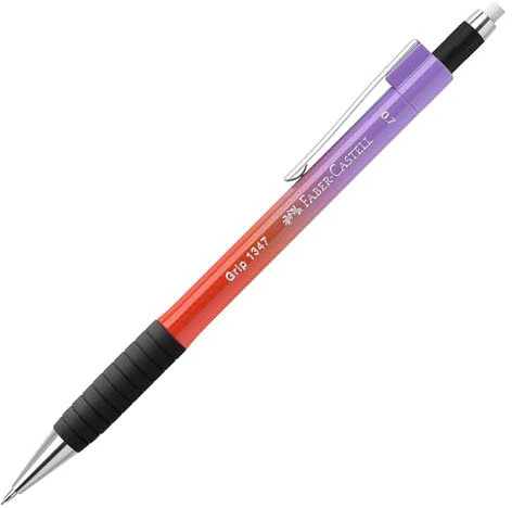 Faber-Castell - Druckbleistift Grip 1347 Punchy Melon | Feinminenstift 0,7 mm mit Radierer und ergonomischer Griffzone für Schule, Büro und Alltag