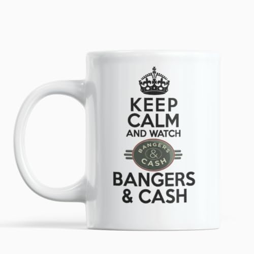 Gift Island Bangers and Cash Mug- Keep Calm and Watch Bangers and Cash - mathewsons Classic car auctions/Yesterday tv Channel Show - Secret Santa - Father's Day - dad, Grandad, Uncle