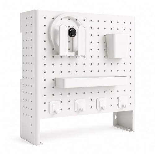 Onxyrbyte Cache Chauffe Eau Gaz,Cache-Tuyau pour Chauffe-Eau,Organisation pour Chauffe-Eau à Gaz,Protection pour Tuyau De Gaz De Salle De Bain,Panneaux PerforéS,éTagèRe Murale PerforéE