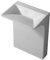 BERNSTEIN - Vasque Lavabo Colonne au sol fonte minérale Blanc mat à poser 60x47x85cm + fente écoulement intégré - Design, Robuste & Durable - PB2133