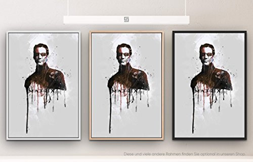 Paul Sinus Art Matrix 90x60cm auf Leinwand im Schattenfugenrahmen schwarz edel