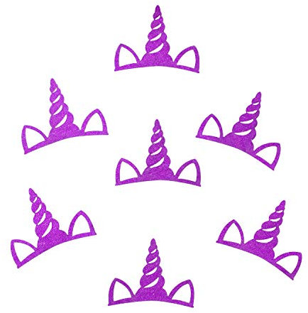 Oblique Unique® Einhorn Konfetti mit Glitzer Effekt Glitter für Kinder Geburtstag Deko Basteln Scrapbooking - Farbe wählbar (Lila)