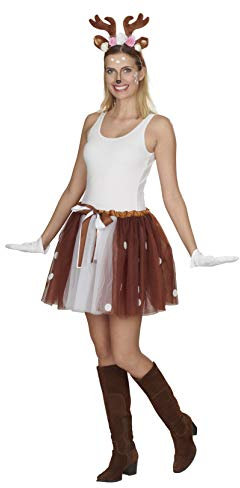 Reh Rentier Petticoat Tutu Rock - Braun - Romantischer Rock zum Kostüm Fasching Weihnachten Cosplay Animé Fotoshooting