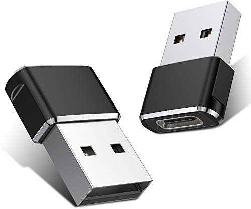 BASESAILOR USB to USB C Adapter 2Pack,Type C Female to A Male Power Adapter for iPhone 16 Pro Max Plus 12 13 14 15,Airpods,iPad 9 10 Air 4 5 Mini,Samsung Galaxy Note 20 S22 S23 S24,Google Pixel 7
