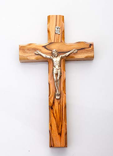 Jerusalem Crucifix en bois d'olivier de 12,7 cm de Bethehem
