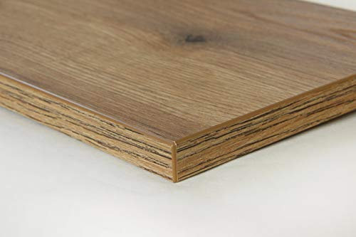 Schreibtischplatte 180x80 aus Holz DIY Schreibtisch direkt vom Hersteller vielseitig einsetzbar - Tischplatte Arbeitsplatte Werkbankplatte mit 125kg Belastbarkeit & Kratzfestigkeit - Sunshine Eiche