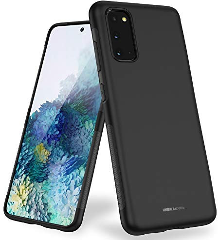UNBREAKcable Samsung Galaxy S20 Hülle –[Fallschutz, rutschfest] Weiche, mattierte TPU Ultra-dünne Stylische Handyhülle, Schutzhülle, Case, Cover für 6,2 Zoll – Matt Schwarz