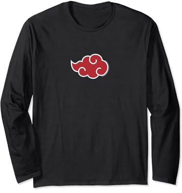 Naruto Shippuden Akatsuki Symbol der roten Wolke Langarmshirt