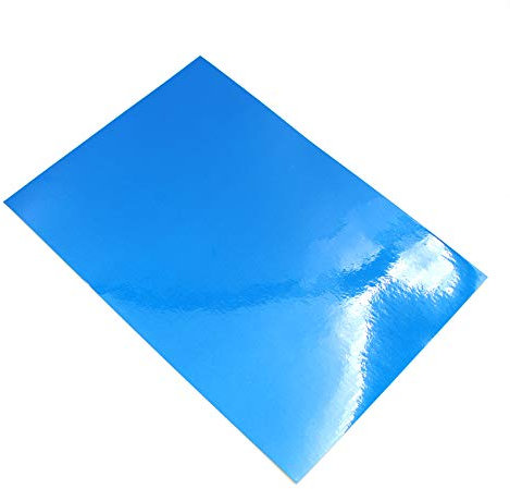Plotterfolie Reflektierend Din A4 Format Effektfolie DIY Basteln Bastelfolie Kfz Folie Plotten für Aufkleber Sticker Beschriftungen (Blau, 1 Stück)