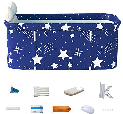 Tragbare faltbare Badewanne für Erwachsene, 120 cm, nicht aufblasbar, unabhängiges Familienbadezimmer, Spa, Dampfbadewanne, dicker Kunststoff, ideal für Warmwasserbad und Eisbad