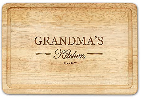 Personalised Chopping Board Cheese Board Oak Wooden Chopping Board Cutting Board Christmas Board Gift for Mum Grandma(Design 2)