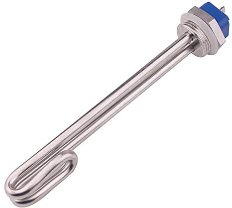 YEZIO Immersion Heater SUS304 Heating Element 220v-240v 1kw/2KW/3kw DN25 1 BSP Screw In Type Water Heater Immersion Tube For Water Boiler (Color : Only heater, Wattage : 2kw)