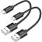 CLEEFUN Cable USB C Corto 30cm 2 Pack, Cable USB a USB C Carga Rapida para iPhone 16 15 Pro Max, Samsung Galaxy S25 S24 23 Ultra, para Moto razr 50 Ultra