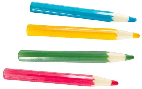 Günthart | 132 Stück Farbstifte in 3D Form | aus weißer Schokolade | passend zur Tischdekoration oder auch zum Naschen | geeignet für den Schulanfang