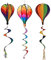 zalati Lot de 3 moulins à vent en forme de montgolfière - Décoration à suspendre pour jardin, cour, pelouse, patio, festival