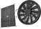 Auspuffventilator mit Solarenergie, Solarbetriebener Ventilator 100W Solarpanel-Set Gewächshauslüfter Solarlüfter für Zuhause, Gewächshaus, Kühlung des Hühnerhauses für Haustiere