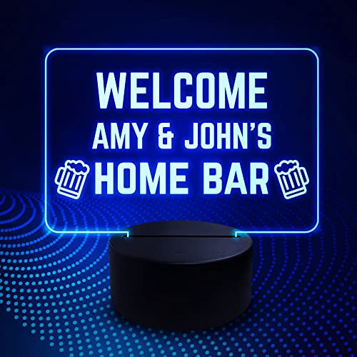 Red Ocean Personalised Bar Sign Neon Sign LED Cocktail Sign Home Pub Man Cave Club Sign Alcohol Beer Wine GiftHome Decor