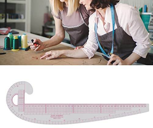 58 cm 6501 Gebogenes Lineal Metrisches Lineal Kunststoff Nähen Französisches Kurvenlineal Nählineal Schneiderlineal Vorlagen Musterherstellung zum Nähen Zeichnen Malen DIY Nähwerkzeuge