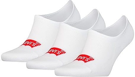Levi's Unisex Footie Socks, White, 35/38