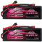 CNHL 6200mAh 2S Lipo Battery 100C 7.4V Hard Case Battery with T Plug for RC Car Truck Boat Truggy (2 Packs)