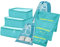 BillyBath Koffer Organizer Reise Kleidertaschen,8-in-1 koffer Organizer Set,Packing Cubes,Packwürfel,Kofferorganizer Packtaschen Reisegepäck,für Kleidung Schuhe Unterwäsche Kosmetik (Hellblau）