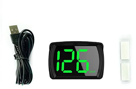 Shkalacar Car Headup Display, Pantalla Frontal de HUD KM/H mph GPS Velocímetro Digital con Pantalla LED de Fuente Grande para Coche Camión SUV Moto